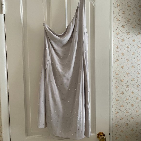 Express Cream Colored One Shoulder Cocktail Dress - Picture 3 of 10